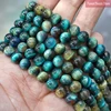 Abalorios de ágatas de ojo de tigre azules naturales, Multicolor, Diy, pulsera, pendientes, cuentas redondas sueltas para fabricación de joyas, hebra de 15 