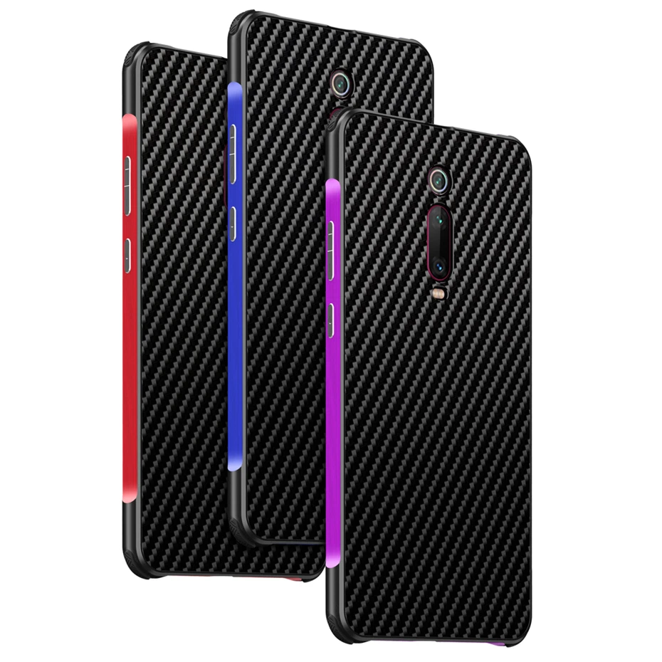 

For Xiaomi Mi 9T Case Shockproof Metal Bumper Protective Casing For Xiaomi Redmi K20 Pro Mi 9T Pro Carbon Fiber Back Cover