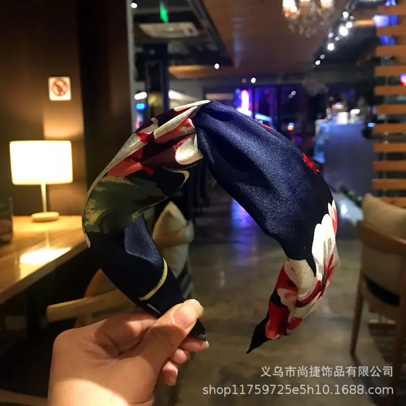 Purplish blue Модная мягкая замшевая завязанная повязка на волосы, одноцветная повязка на голову для женщин, женская повязка ручной работы с бантом, аксессуары для волос - Цвет: Purplish blue