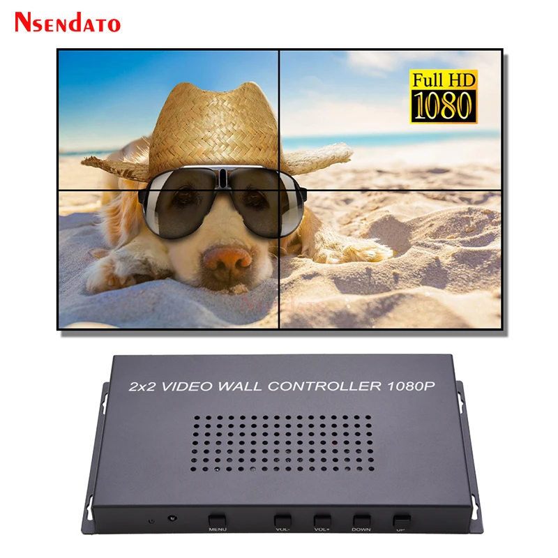 1080P 2X2 Hdmi Tv Video Wall Controller Con Schermo Audio Cuciture Processore Splicer 1 X4 1 X3 4 X1 Hdmi Processore Video Splicer