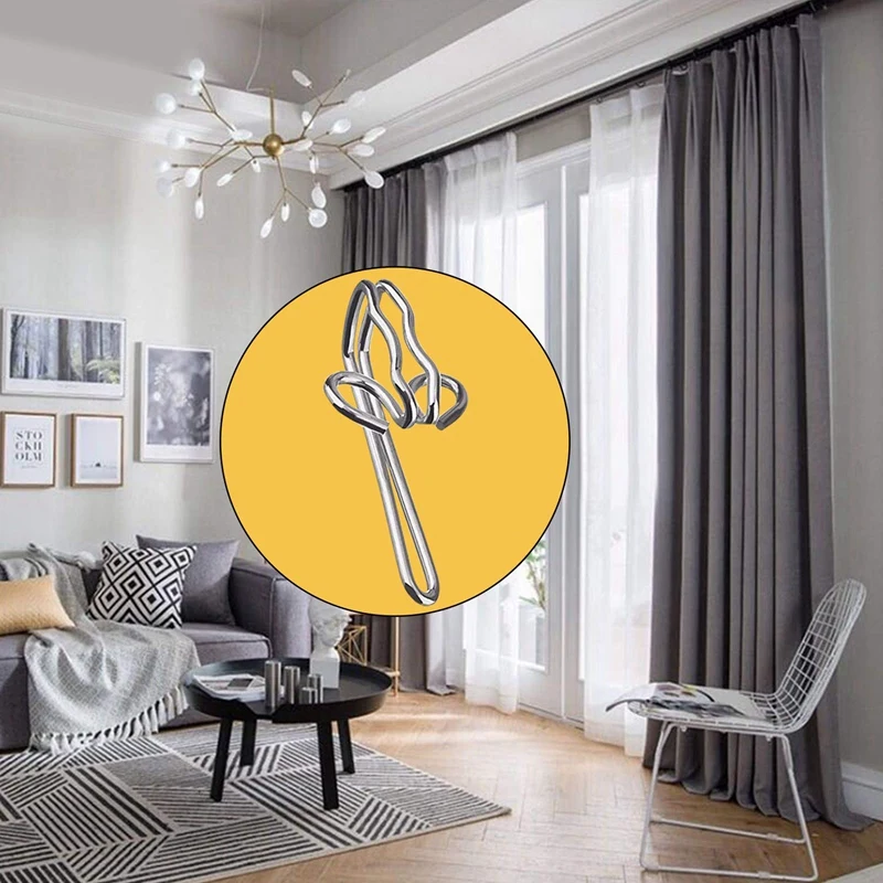 Tienda en Facilita las compras Plata WXJ13 100 Pack Metal Cortinas ganchos y 24 argollas para cortinas Pack envío devolución gratis