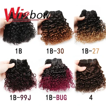

Kinky Curly Bundles 6pcs/Lot Mongolian Kinky Curly Hair Ombre Bundles T1b/30/27/99j Colored Human Hair Double Drawn Curly Hair