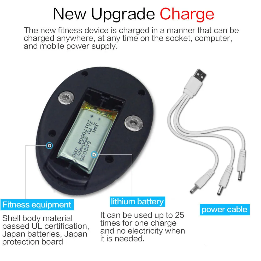 USB Перезаряжаемый электрический стимулятор мышц живота для похудения, массаж живота, тренажер для EMS, упражнение, lcd тренажер для тела