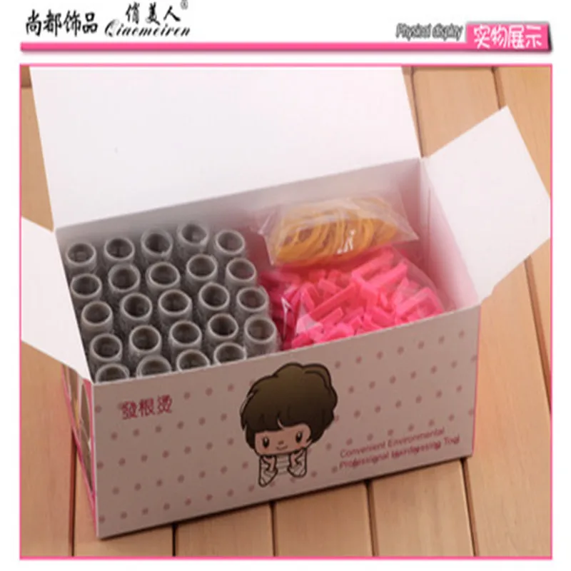 24pcs/box Curler-clips-Tool Cold Perm Rods Magic Air Bang Styling Bars Hair Rollers Morgan Perm Curling Curler Clips Tool