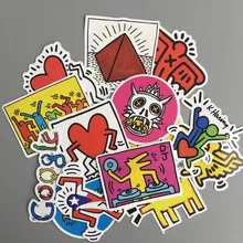 14 шт./лот, наклейка Keith Haring s для сноуборда, ноутбука, багажа, автомобиля, холодильника, автомобиля, Стайлинг, наклейка Pegatina