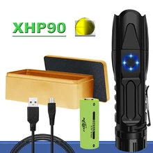 xhp90 самый мощный светодиодный фонарик usb xhp50 перезаряжаемые тактические фонари 18650 или 26650 ручная лампа xhp70 фонарь
