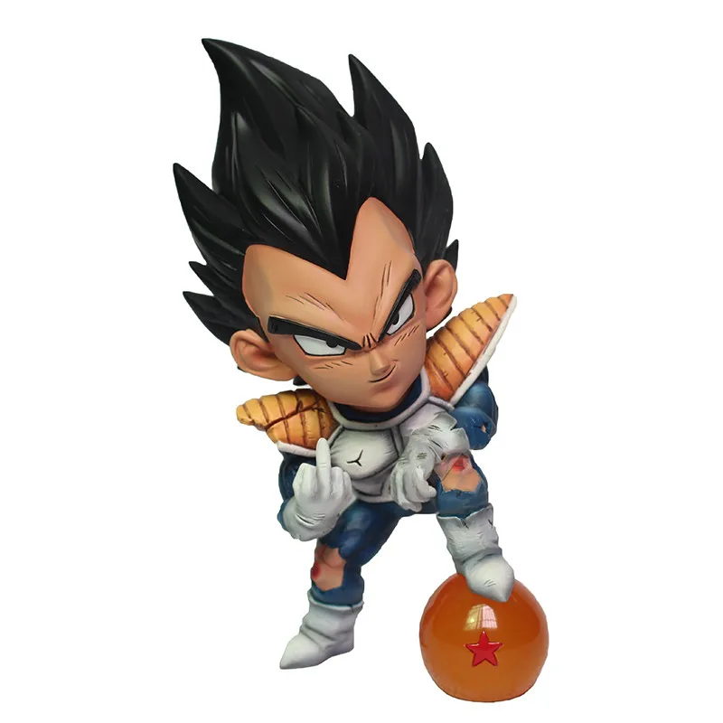 

Anime Dragon Ball Z Super Saiyan Vegeta Middle Finger Resin GK Statue Action Figure Collection Model Toy X2371