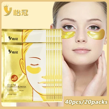 

40Pcs/20packs Crystal Collagen Gold Eye Mask Anti-Aging Dark Circles Acne Beauty Patches For Eye Skin Care Korean Cosmetics