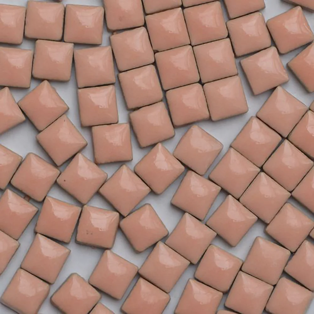 Lychee Life 100pcs Multicolor Glass Mosaic Tile Square Ceramic Mosaic Tiles DIY Arts Crafts Making Material