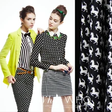 114 см не мнется шелковая ткань метр 14 мм крепдешин шелковая ткань с принтом лошади рубашка платье креп ткань оптом шелковая ткань