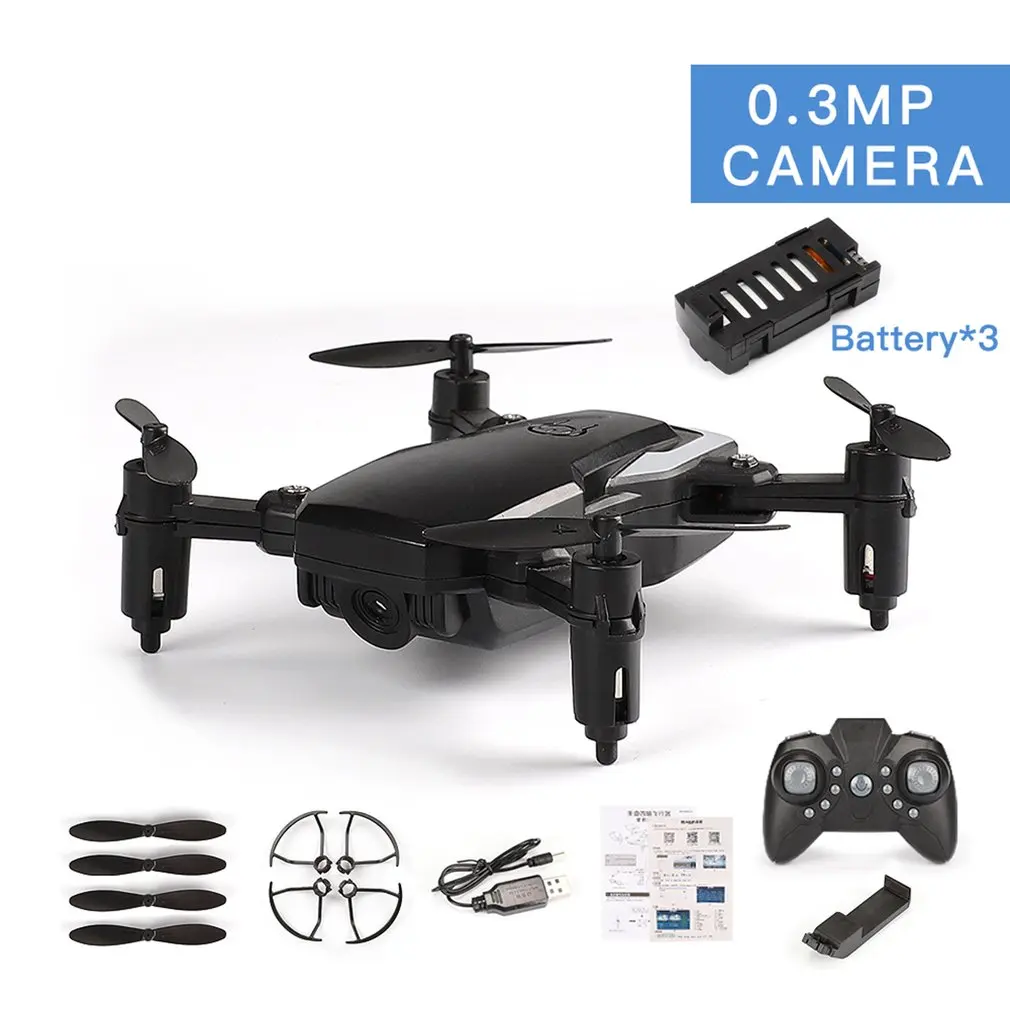 LF606 мини Радиоуправляемый Дрон 3 батареи с камерой 720P FPV Квадрокоптер складной Радиоуправляемый Дрон HD удержание высоты мини радиоуправляемые дроны модель игрушки подарок - Цвет: 0.3MP with 3 battery