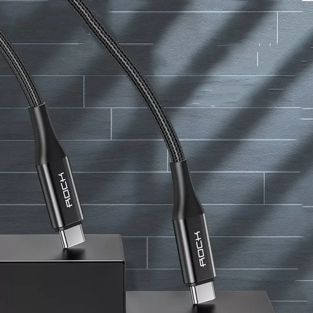 ROCK 5A type C To type C PD кабель для быстрой зарядки данных USB C 3,1 для Macbook huawei P30 mate 20 Pro Xiaomi Mi9 MIX3 S10 Note10