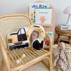 Oreiller de jeu pour enfants, dessin animé, véhicule de Construction, pelleteuse, jouet de sommeil confortable pour bébé garçon 