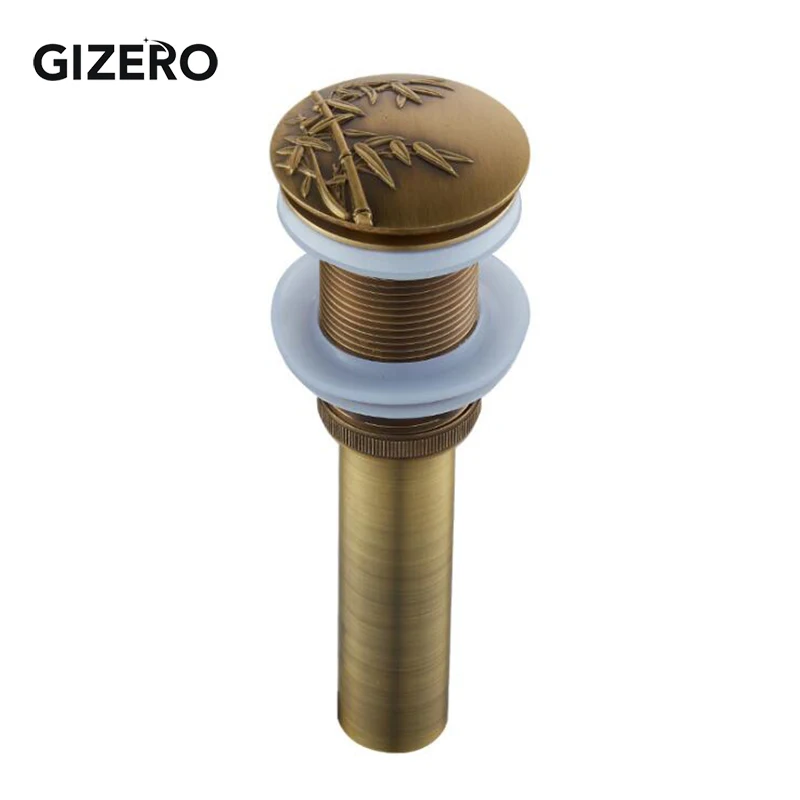 Antique Finish Brass Bathroom Lavatory Basin Sink Pop-Up Drain Clic-clac Waterlet Vanity Sink Waste Drainer ZR