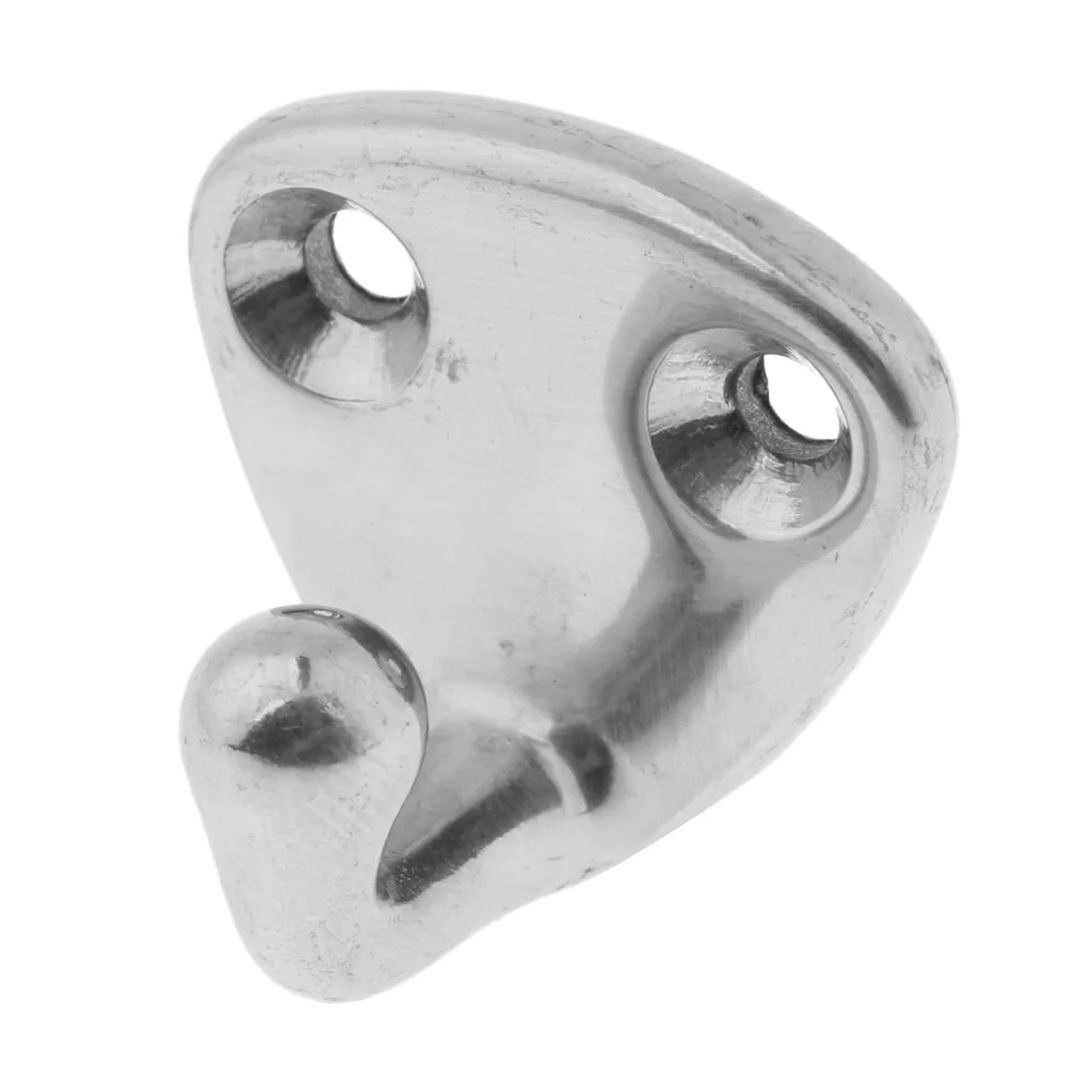 5-Counted 316 Stainless Steel Coat J Hook Hang Ring Boat Hardware Accessories