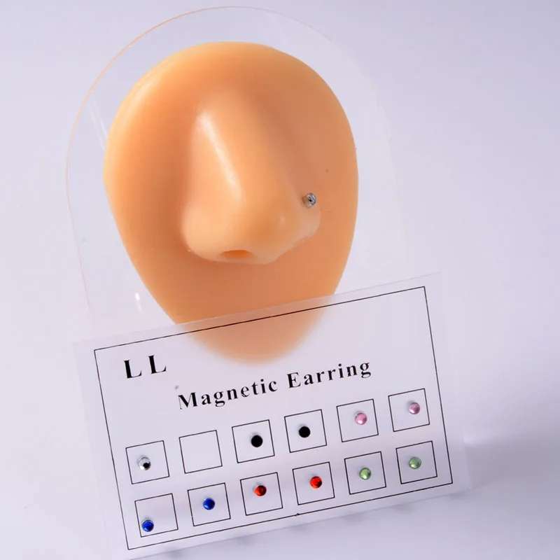 12pcs/set Earrings Sexy Nose Ring Ear Lip Stud Non