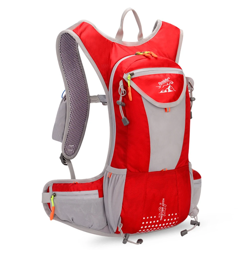 15L большой рюкзак для бега на открытом воздухе для марафона, светоотражающий рюкзак для пешего туризма и велоспорта, гидратационный жилет, опция 500 мл, Оранжевая Сумка для воды в бутылках