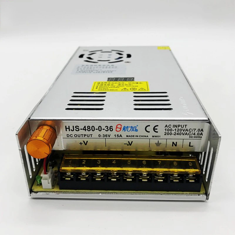 Description Picture 3 of item480W 15A 0-36V Adjustable Switching Power Supply HJS-480-0-36 DC voltage regulated SMPS with Digital Display 110/220VAC