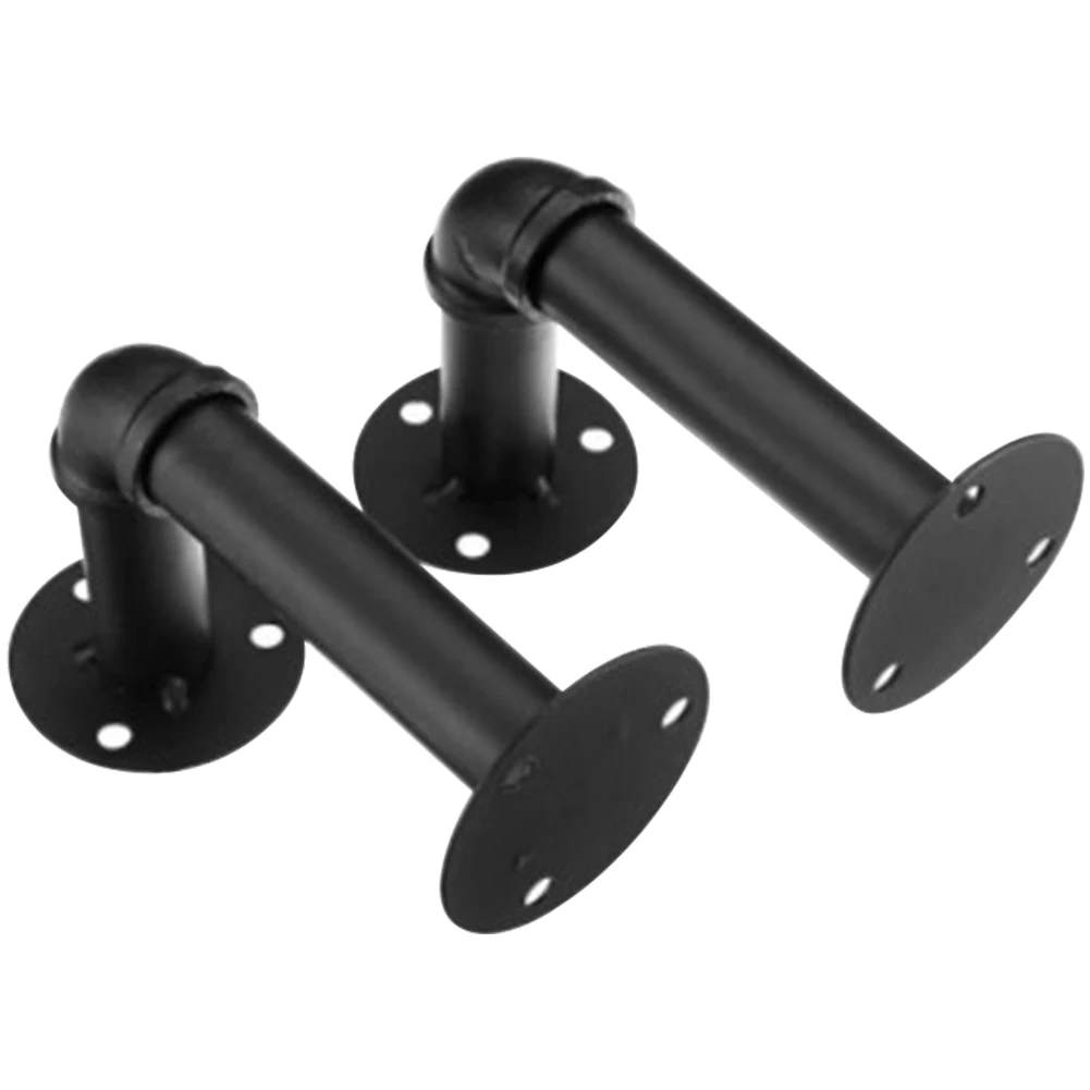 

Wall Mount Hardware Industrial Pipe Home Shelf Bracket Storage Holder Office DIY Decor Kitchen Iron Thickened Rustic Bookshelves