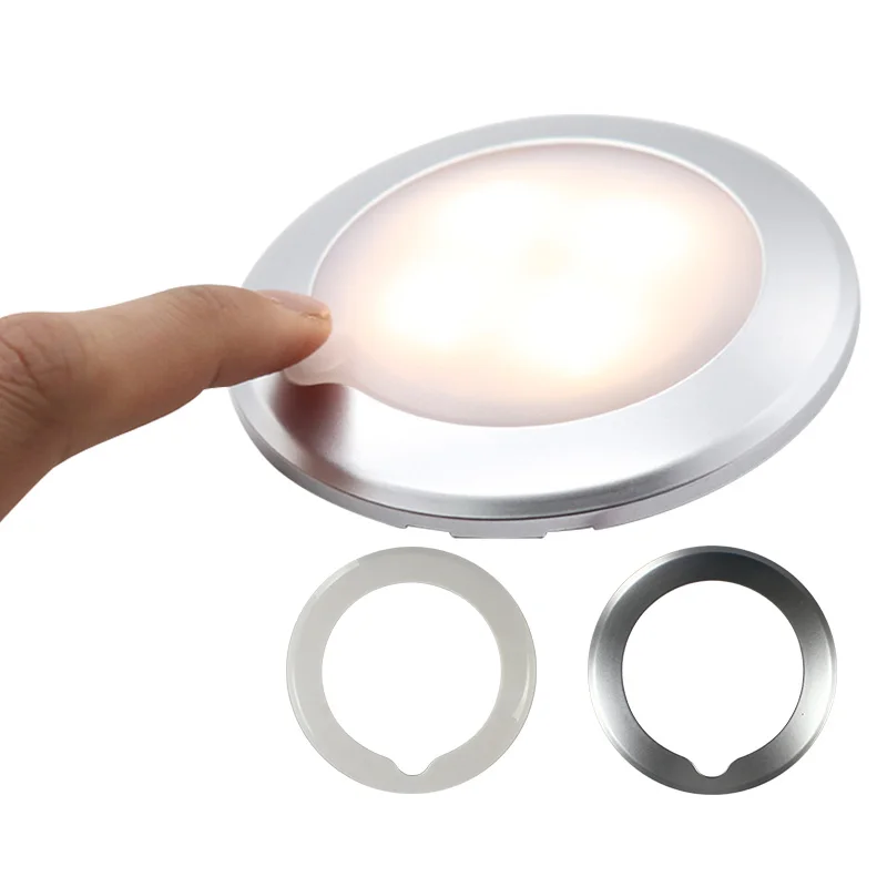 RV Lamp 12V LED Car Interior Lighting Lamp 2.4W 3000K Touch Inside RV Roof Light Kit for RV Camper Van Boat Trailer Bright White