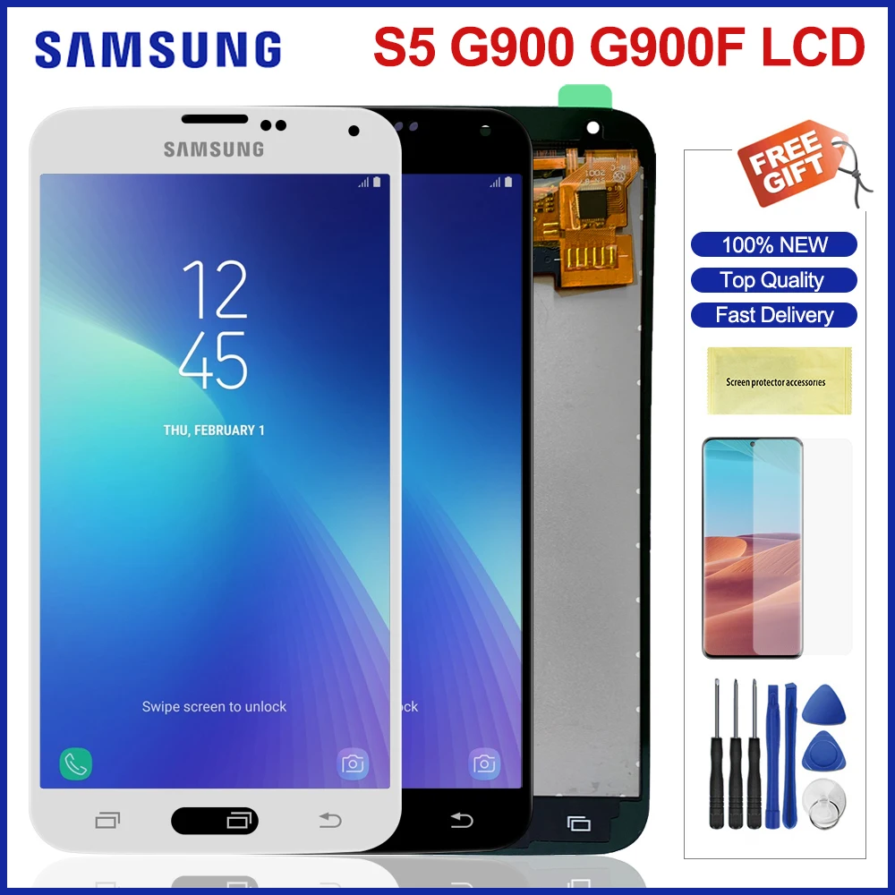 ЖК-дисплей для Samsung Galaxy S5 сенсорный экран дигитайзер Запчасти G900 G900M G900A ЖК-дисплеи