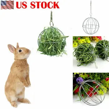 

Hot 8cm Pets Feed Dispenser Pet Toys Creative Guinea Pig Hamster Rabbit Sphere Hanging Grass Hay Ball Pets Toys New Arrival