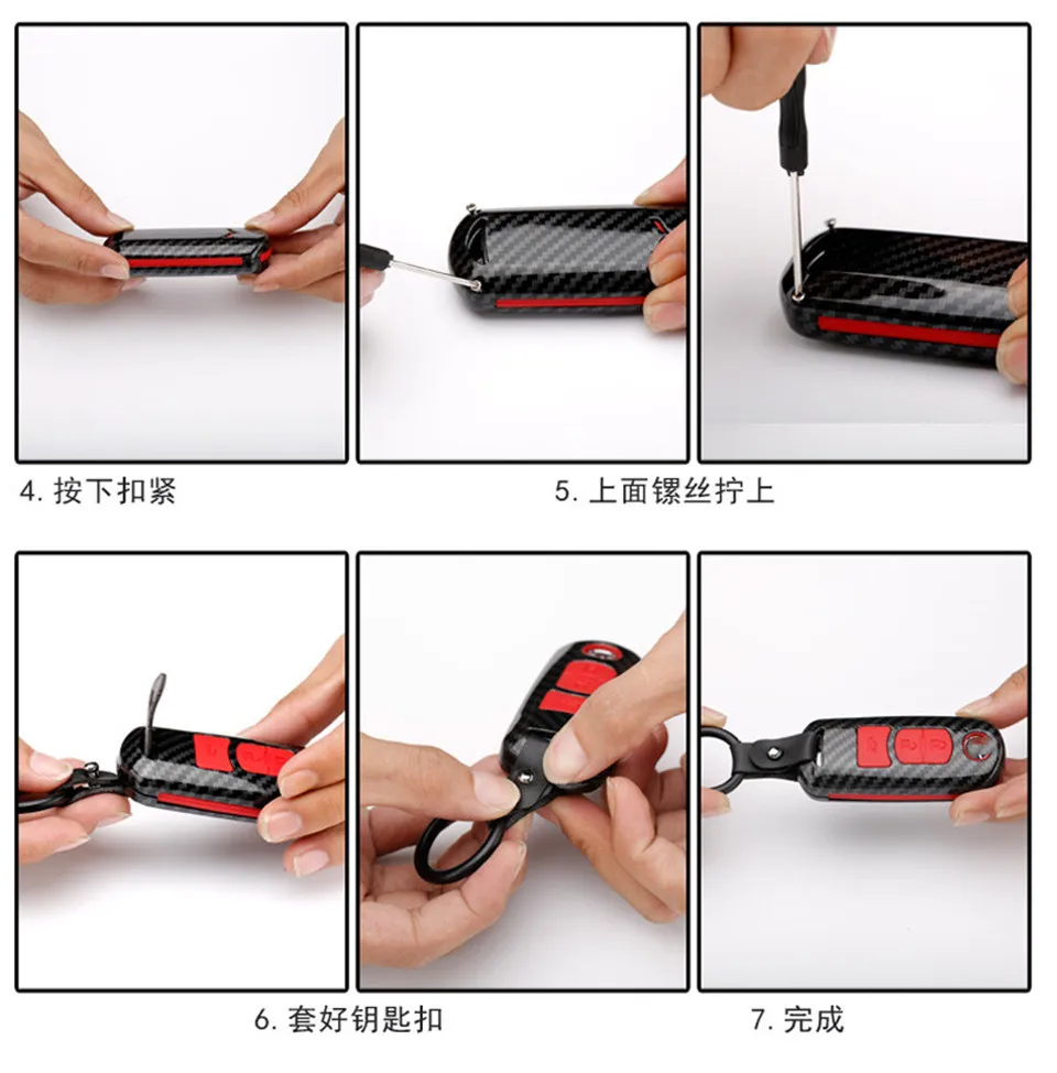 Auto Chiave a distanza Della Copertura di Caso Per Hyundai IX25 IX35 I20 I30 I40 hb20 Santa Fe Creta Solaris 2017 3 Bottoni chiave Borsette in fibra di carbonio - H88125a6b6a4641c98ed482a61ef3fc35X