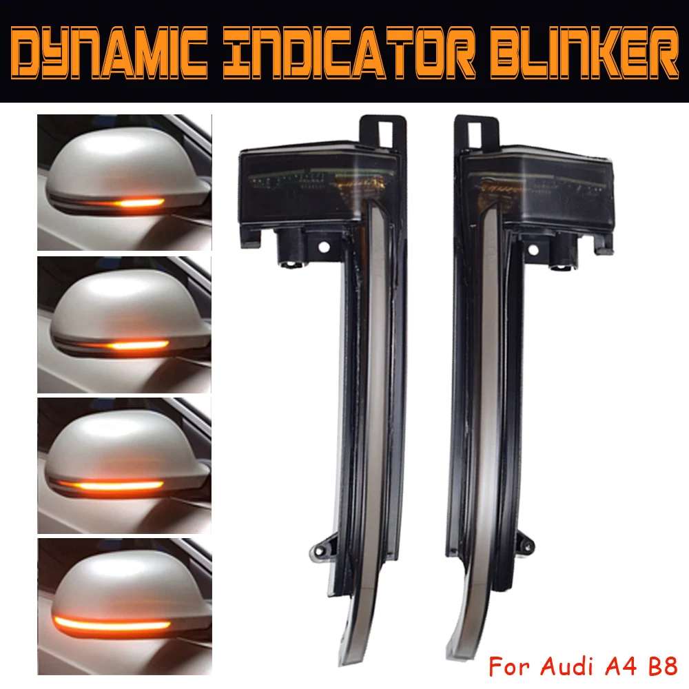 

Blinker Startup Breath Light For Audi A4 A5 A6 S5 B8 B8.5 RS5 RS4 2pcs Side Wing Dynamic Indicator Blinker LED Turn Signal Light