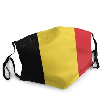 

Belgium Plain Flag Unisex Non-Disposable Face Mask Pattern Anti Bacterial Dust Mask Protection Cover Respirator Mouth Muffle