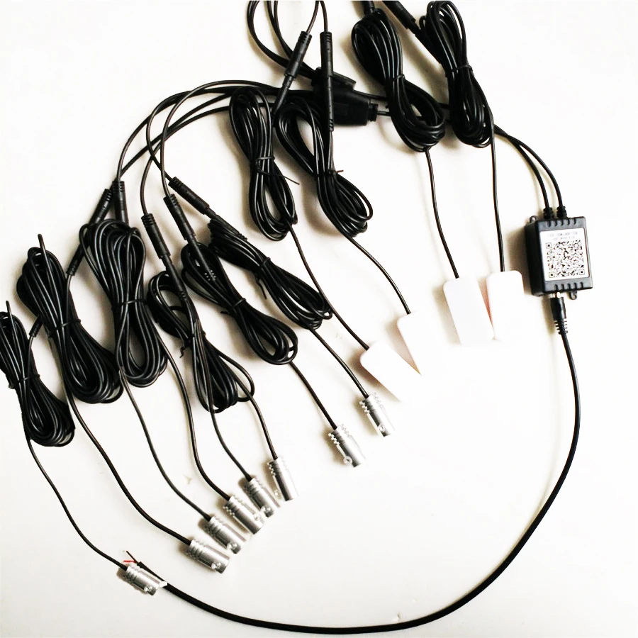  8pcs RGB LED Atmosphere Lamps with Car Interior 10M Optical Fiber Strip Light & Floor Foot Interior
