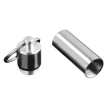 

Small Size Keychain Design Travel Pill Box Waterproof Aluminum Alloy Pill Drug Storage Box Case Holder Container