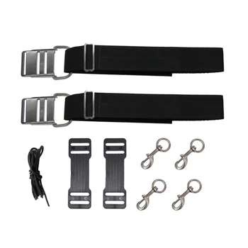

New Hot Scuba Diving Tank Sidemount Cylinder Strap Weight Belt Webbing with Buckle Black