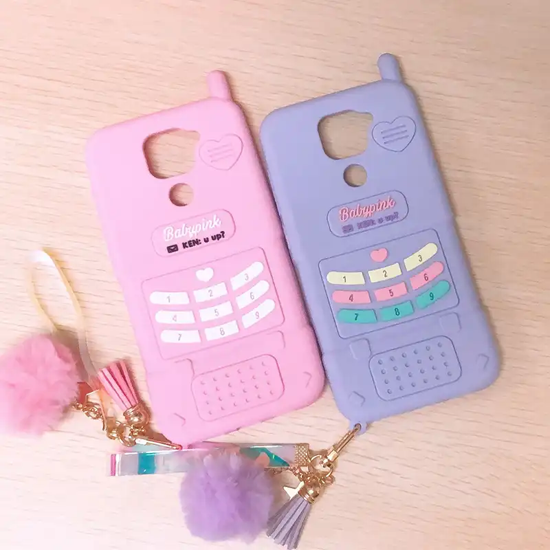 ピンクの愛ハートキッドガールギフト電話ケースxiaomi 10プロredmi注9 8 7プロ10x K30プロソフトかわいい紫シリコーン裏表紙 電話用緩衝材 Aliexpress