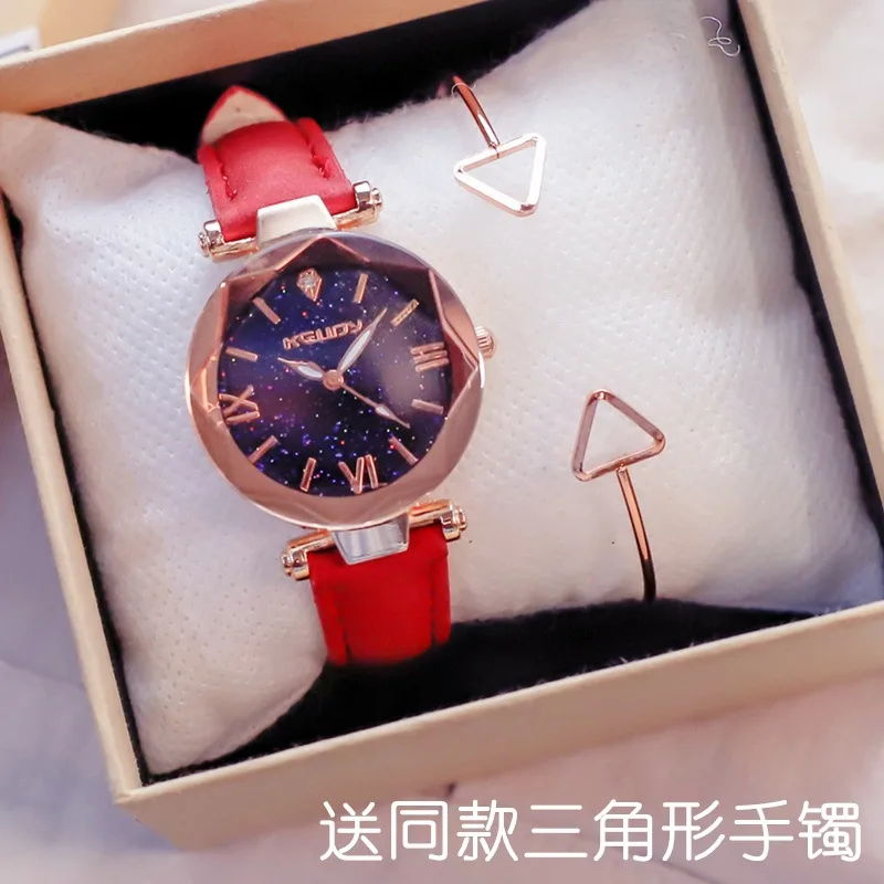 

INS Ultra-Fire Red Douyin Celebrity Style Star Female Students Watch Trend Simple Korean-style Ulzzang Quartz WOMEN'S Watch