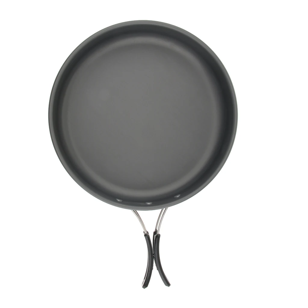 Outdoor 2-3 person Portable Frying Pan Camping Picnic Cookware Non-stick Pan for Car Camping Backpacking Hiking