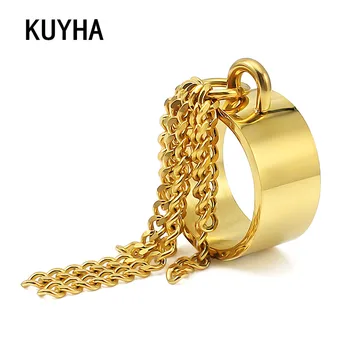 

Simple Design Chain Tassel Gold/Silver Color Rings Set For Women Men Geometry Finger Ring Set Female Jewelry Present