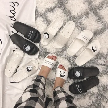 

2020 New Flat Simple Casual Student Couple Slippers Summer Men Women Slippers Ladies Wild Joker Korean Style Womens Shoes