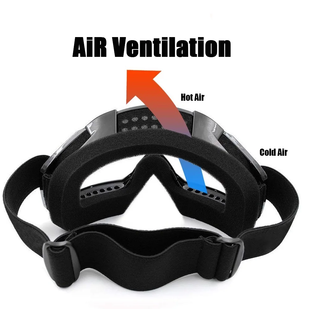 HotHotSki Goggles for Snowboard Anti-fog Snowmobile Winter Windproof Ski Glasses Mask Women Men Anti UV400 Sunglasses Eyewear