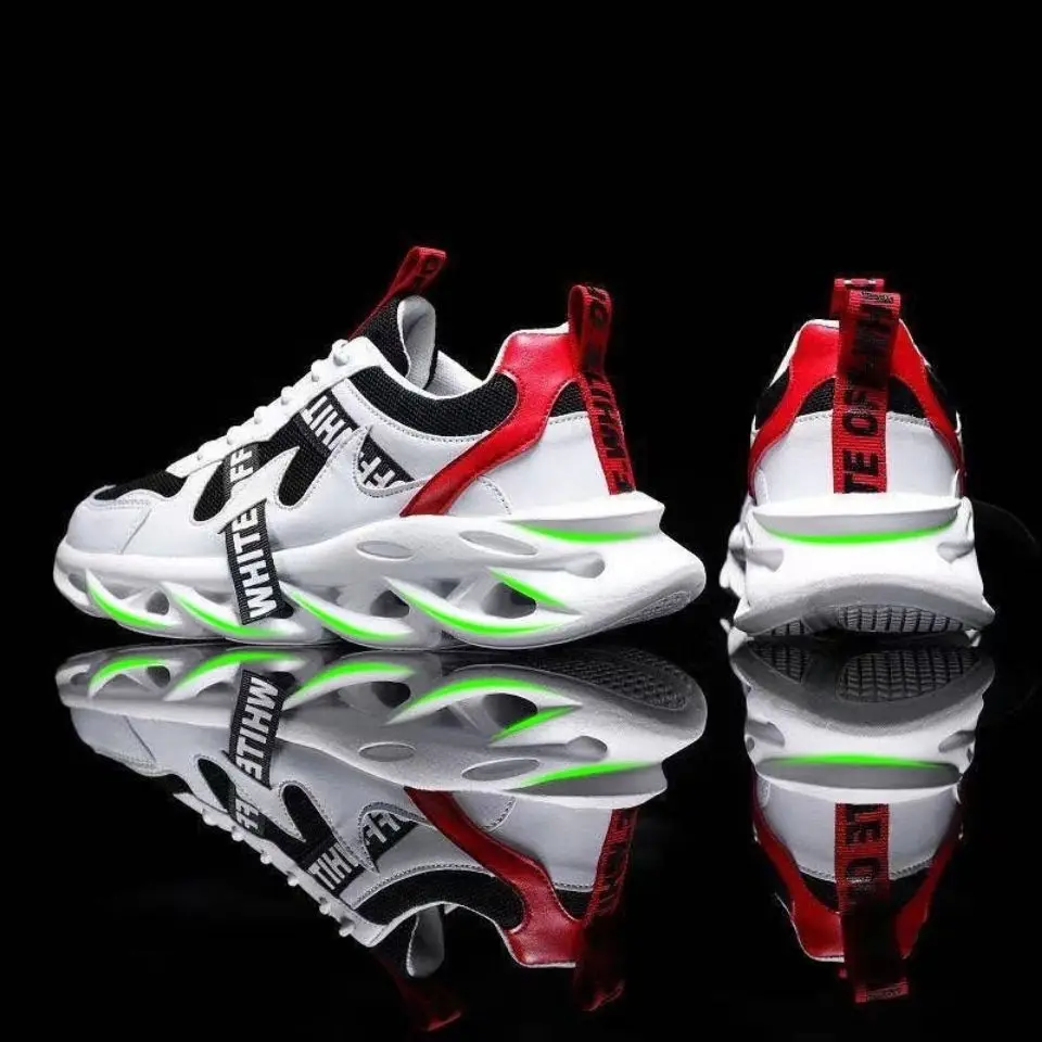 

2019 New Style MEN'S Casual Shoes Soft Athletic Shoes Thick Bottomed Dad Shoes Pu Running Students MEN'S SHOES