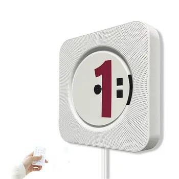 

Portable CD Player BT Wall Mountable CD Music Player Home Audio Boombox with Remote Control FM Radio Built-in HiFi Speakers