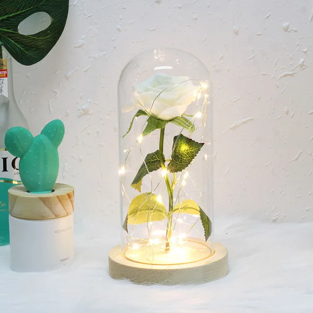 24 k Золотая Роза Folie uberzogen Золотая Роза Hochzeit Dekoration Золотая Роза декор Blume flores artificiales para decoracion - Цвет: White