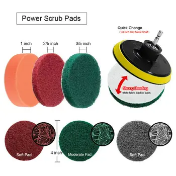 

21pcs Cleaning Brush Drill Brush Attachment Set Cleaning Scrub Cleaner Car