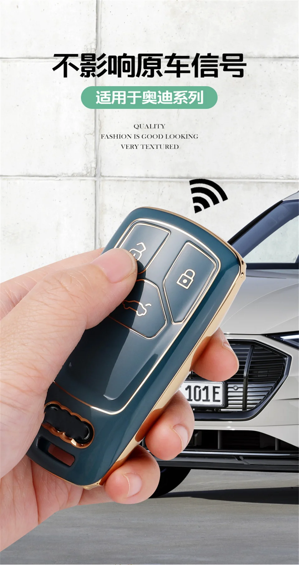 Cover custodia chiave auto per Audi a1 a3 8v a4 b9 a5 a6 c7 q3 q5 q7 tt - H88136cd38545423985a960dcbc73f35bD