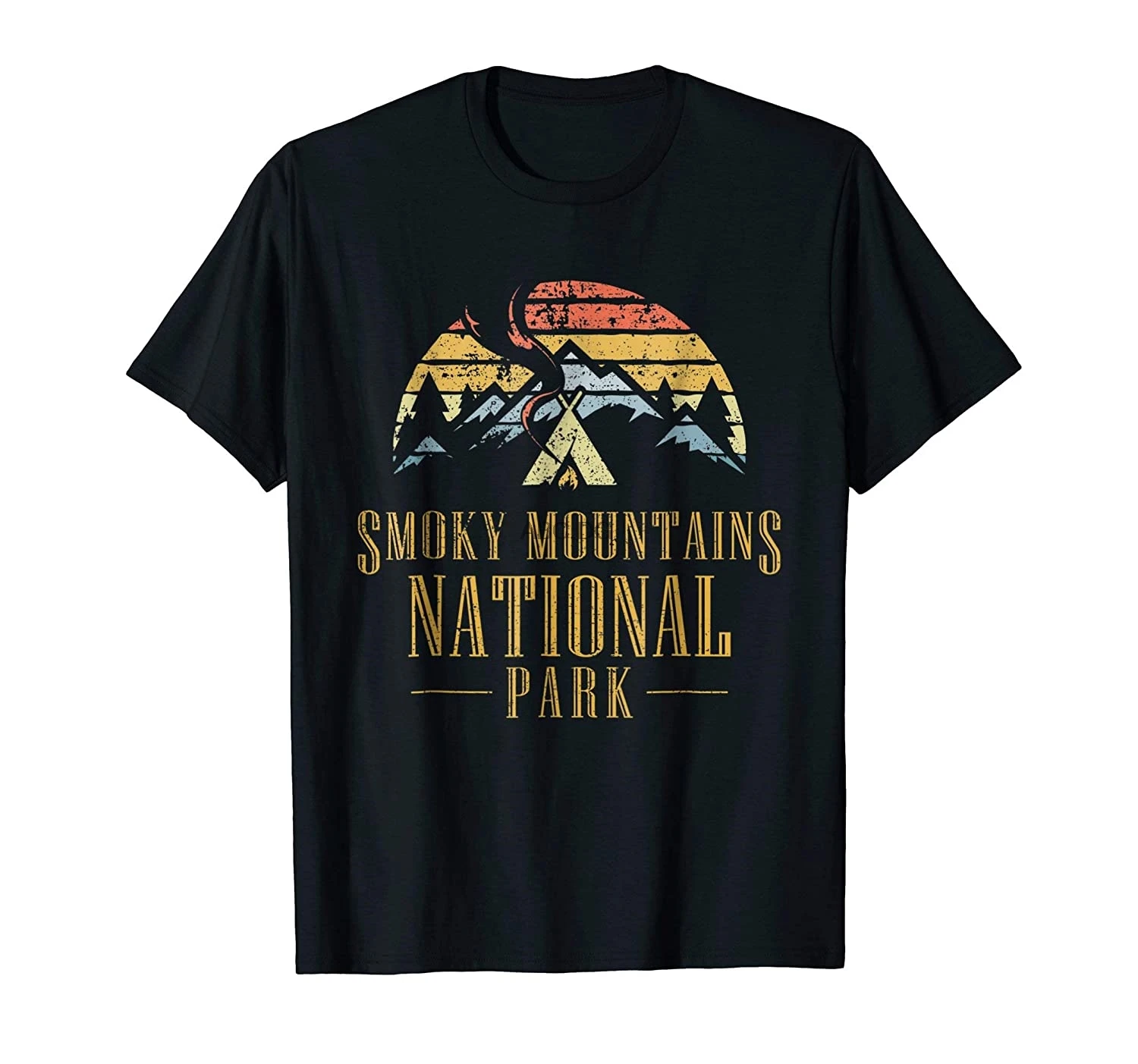 Great Smoky Mountains National Park Camping Hiking T Shirt | Мужская одежда