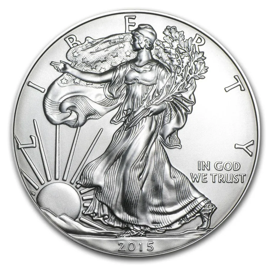 Американская Статуя Свободы орла железная Памятная коллекция монет подарок горячий - Цвет: 2015