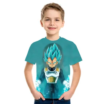 

Summer Fashion Printed 3D Animation Dragon Ball Z goku Children's T-shirt Short-Sleeved Boy Girl Cool Children's T-shirt 3D Tops