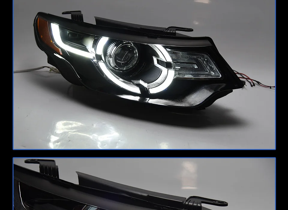 Светодиодные фары для автомобиля Discovery, Freelander 16-19 DRL Габаритные огни налобный фонарь светодиодный Bi Xenon лампы Противотуманные фары, аксессуары для автомобиля