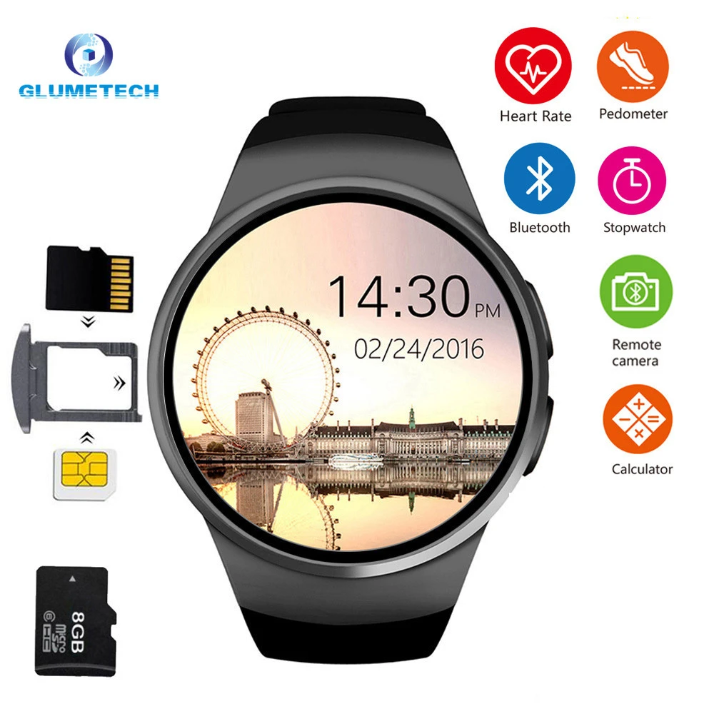 

Kw18 Bluetooth Smart Watch Full Screen Support Sim Tf Card Smartwatch Phone Heart Rate For Apple Gear S2 Huawei Xiaomi