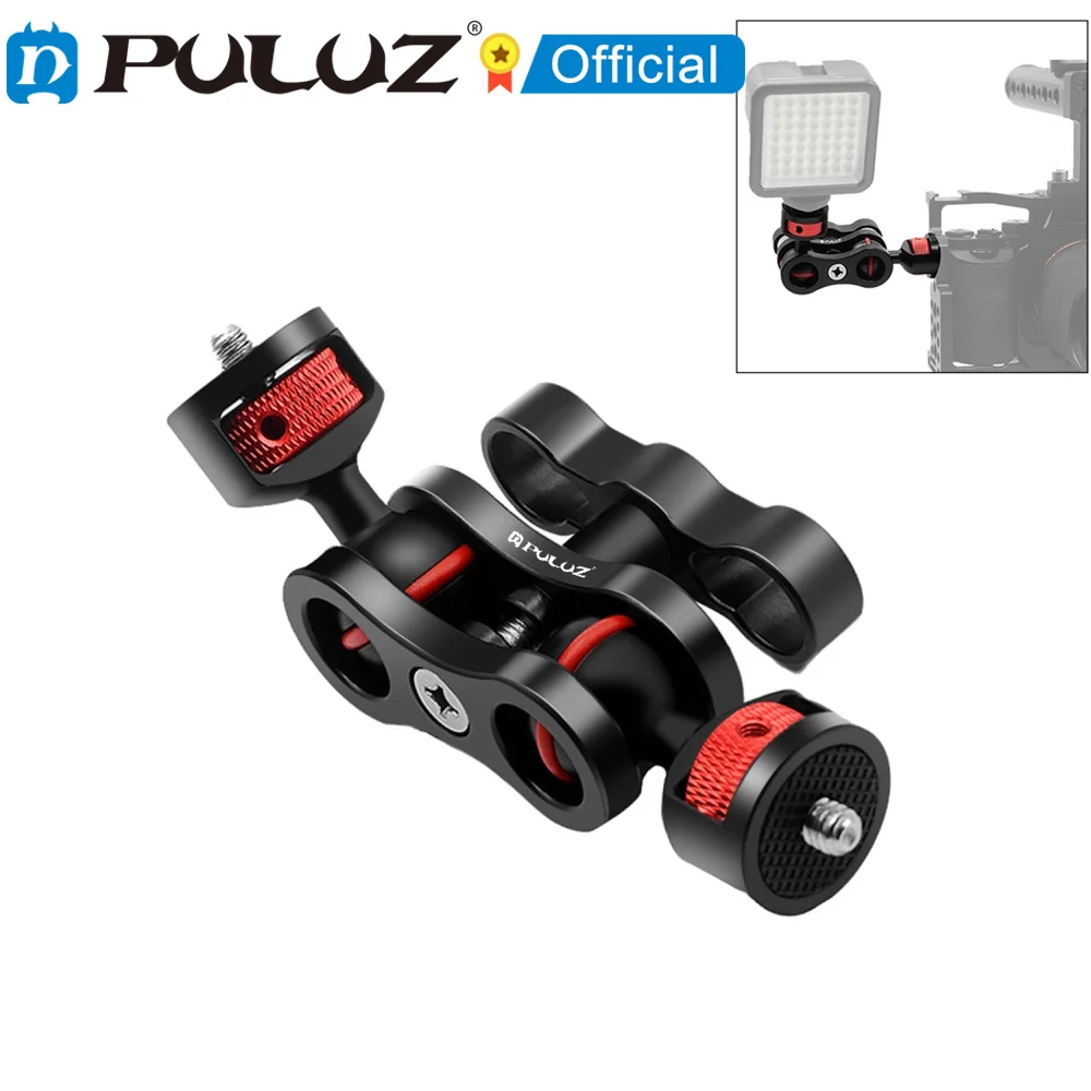 PULUZ Magic Arm Bracket Mount 1/4 inch Ball Head Magic Arm Aluminum Alloy Holder for Cameras