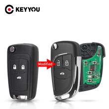 KEYYOU modificado 2/3/4 botones coche funda de llave de control remoto/315/433MHz ID46 para OPEL Astra J Corsa E Insignia Zafira C 2009-2016